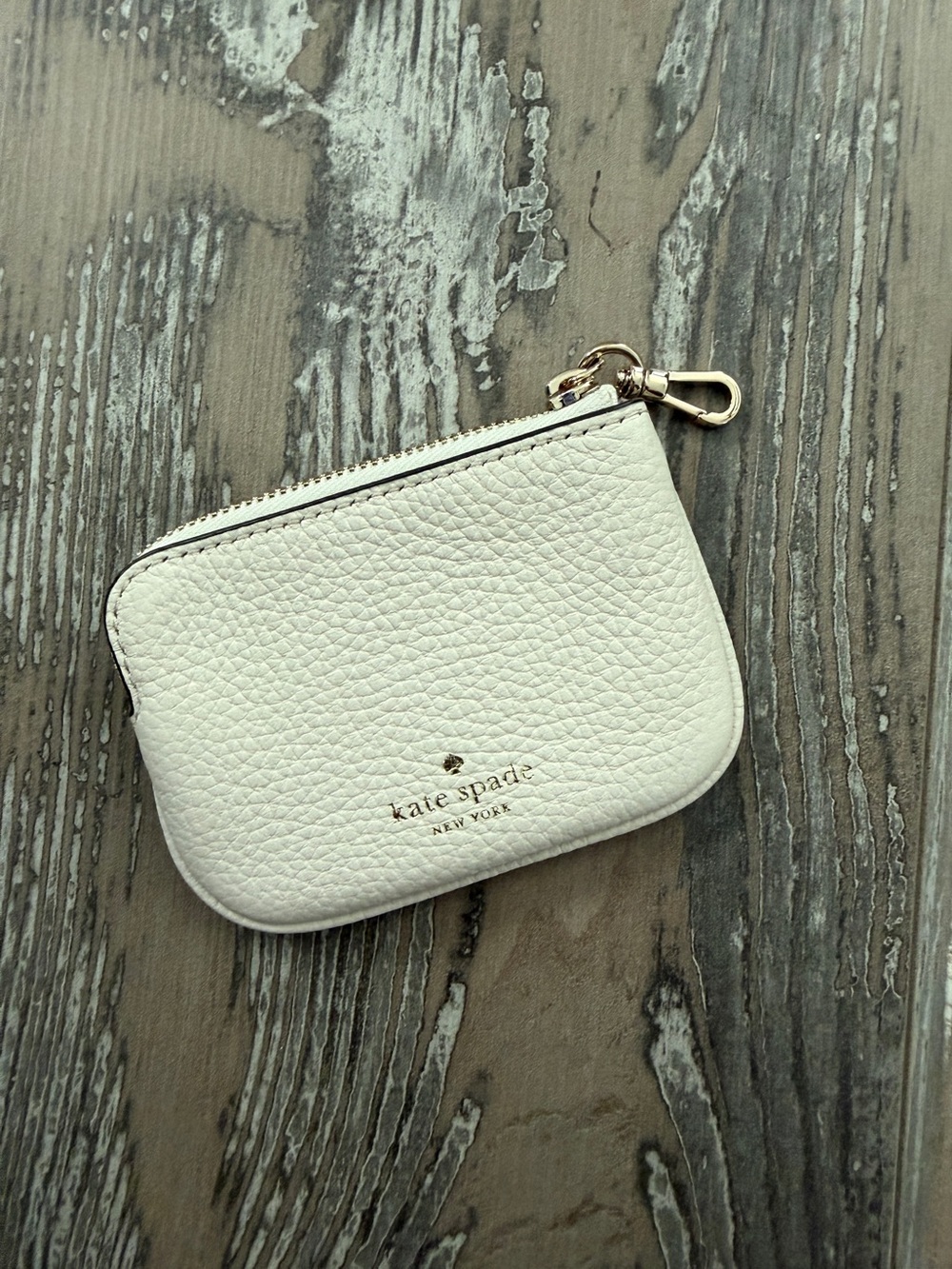 kate spade Pebbled Leather Zip Coin Pouch
